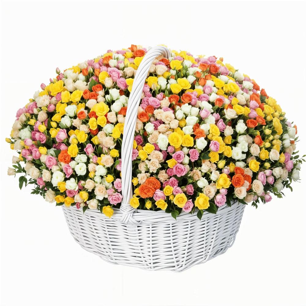 Премиум корзина Кустовых Роз в Кромы Премиум букет из: Розы в Кромы