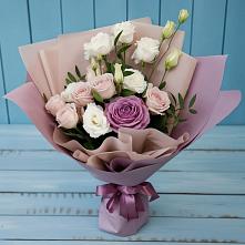 Букет цветов из:  Розы и Лизиантусы в Кромы