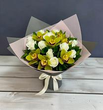 Букет цветов из:  Орхидеи и Розы в Кромы