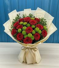 Букет цветов из:  Розы и Хризантемы #REPLACE_PRED# Кромы