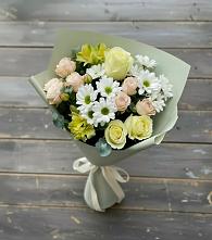 Букет цветов из:  Альстромерии, Розы и Хризантемы в Кромы