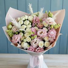 Букет цветов из:  Альстромерии и Розы в Кромы