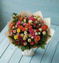 Букет Микс из разноцветных кустовых роз #REPLACE_PRED# Кромы